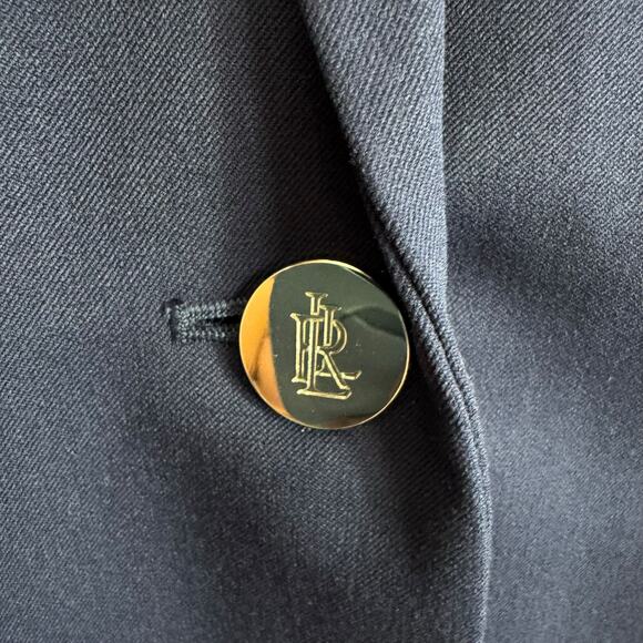 Lauren Ralph Lauren Navy Blue Single Breasted Blazer Pants Set Women's Size 6 - Picture 4 of 12